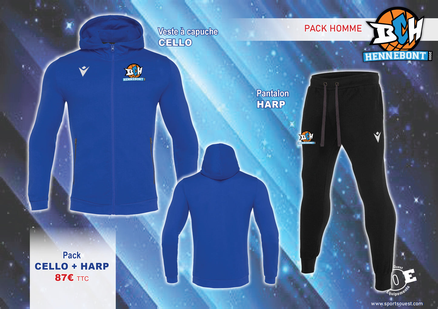 Survêtement homme CELLO et HARP BCHennebont