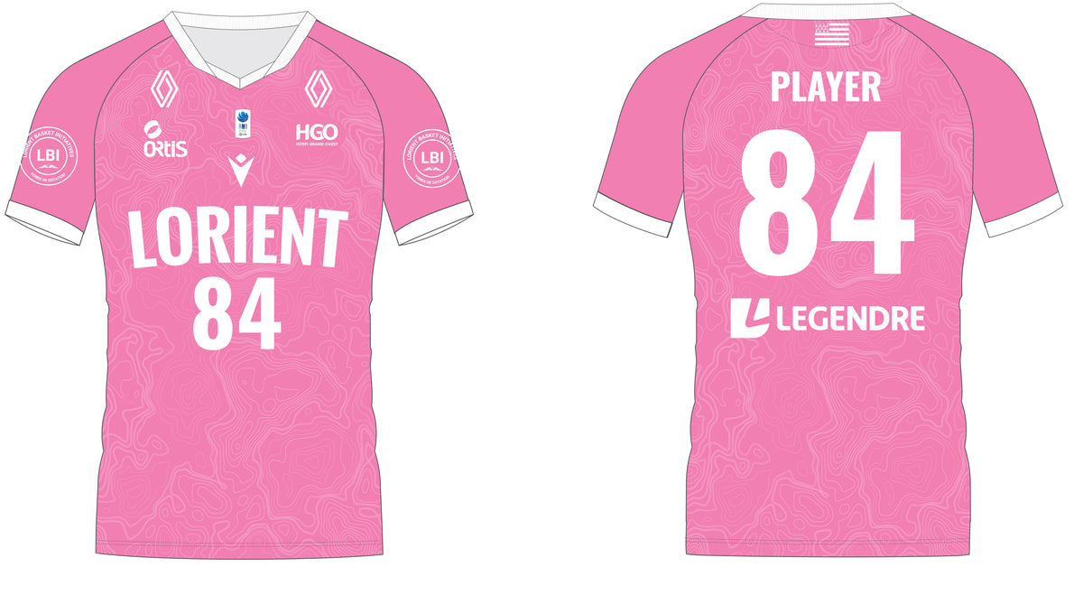 PRECOMMANDE Maillot REPLICA 2026 CEP LORIENT BREIZH BASKET Rose