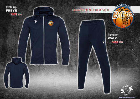Survêtement polyester  FREYR et WALO BC Ploërmel