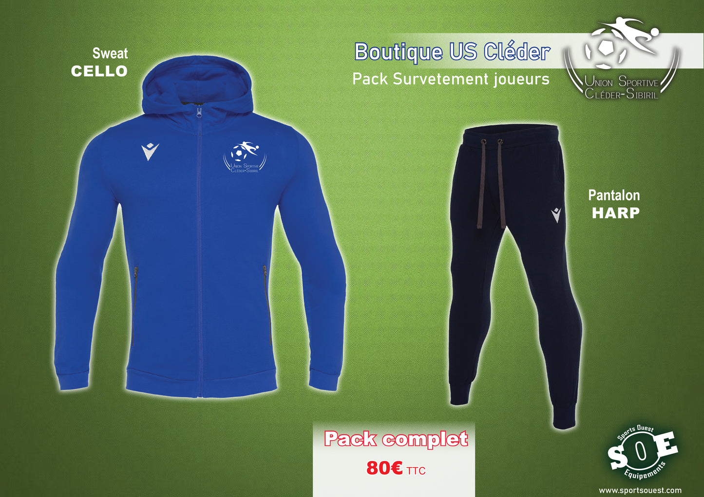 Pack Survêtement Joueurs USC