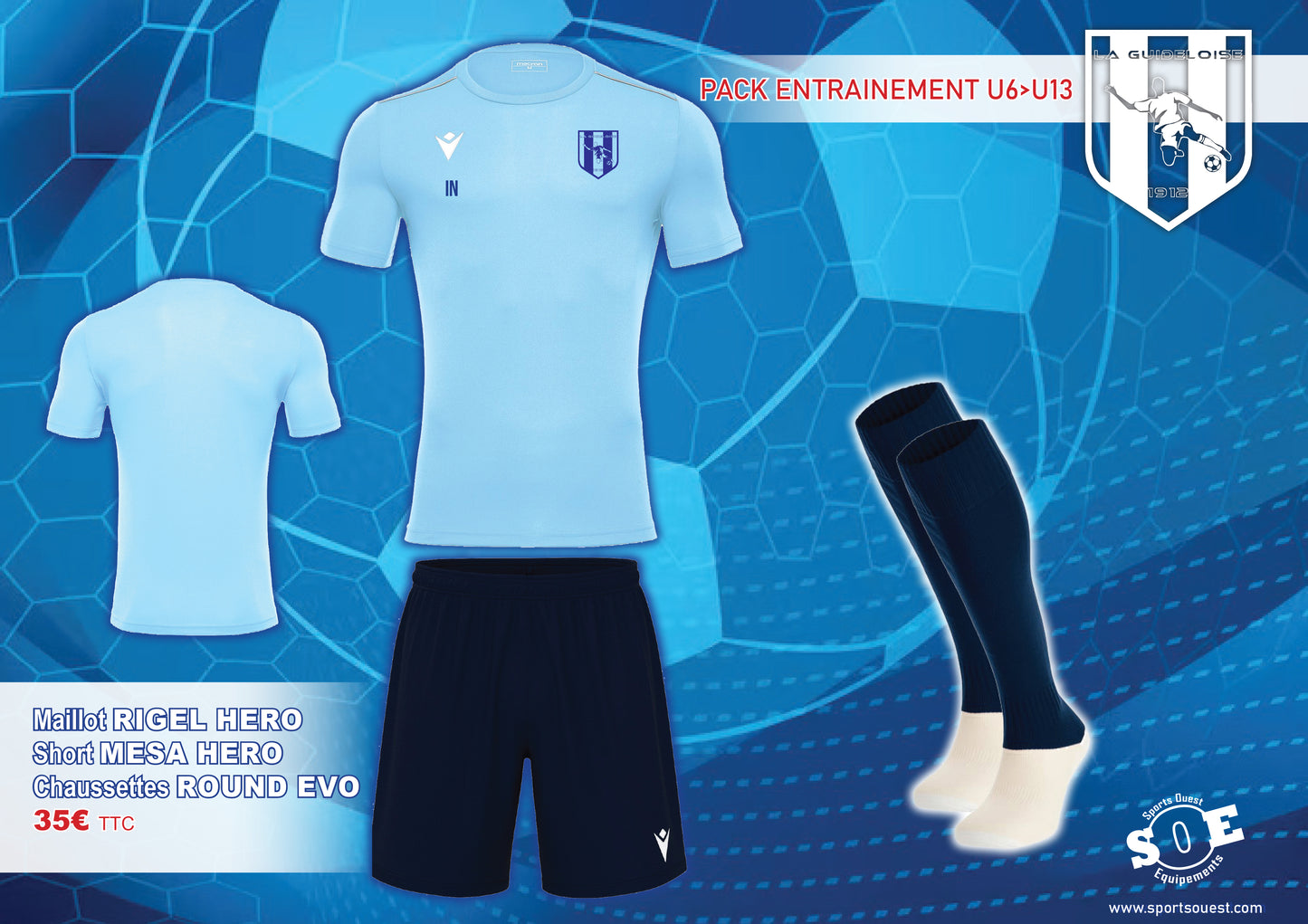 Pack entrainement U6>U13 La Guideloise Foot