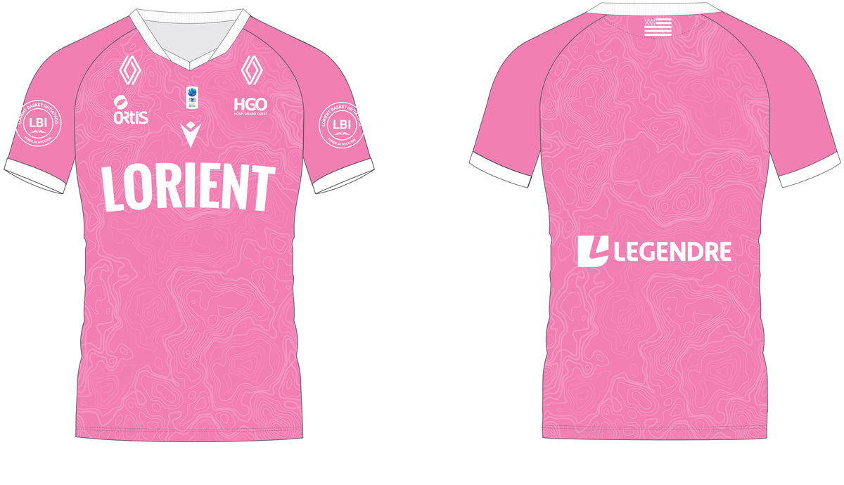 PRECOMMANDE Maillot REPLICA 2026 CEP LORIENT BREIZH BASKET Rose