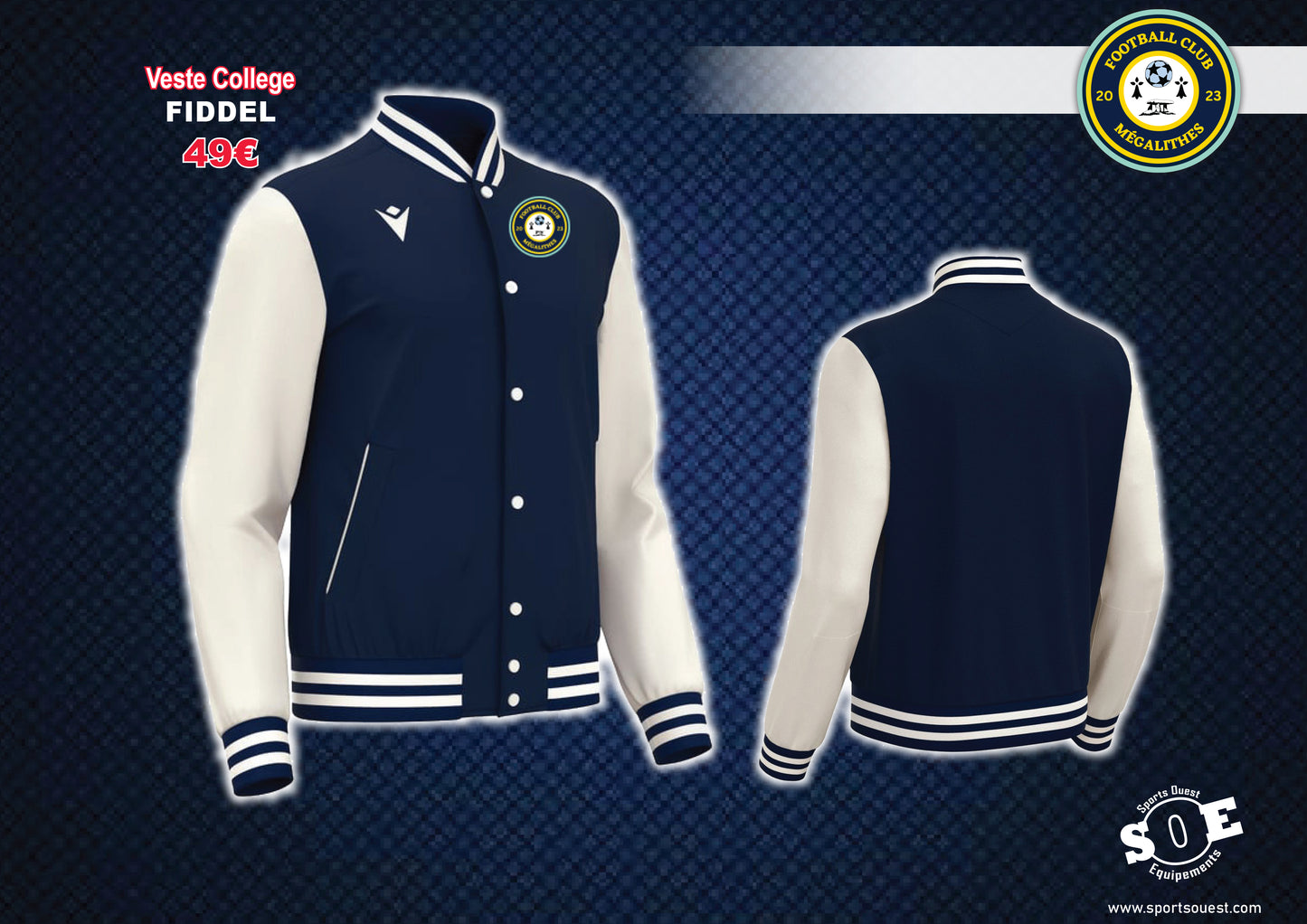 Veste collège FIDDEL FC Mégalithes