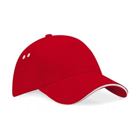 10 Casquettes Bicolores Marquage du logo face avant