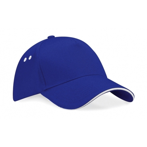 10 Casquettes Bicolores Marquage du logo face avant