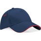 10 Casquettes Bicolores Marquage du logo face avant