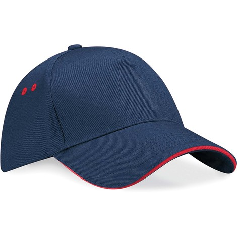 10 Casquettes Bicolores Marquage du logo face avant