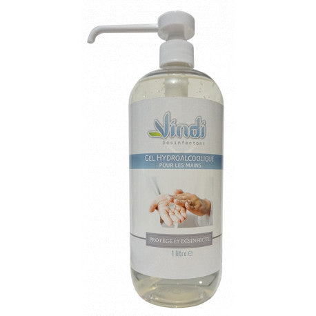 Gel hydroalcoolique 1L à pompe VINDI