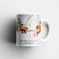 Tasse blanche impression multicouleur