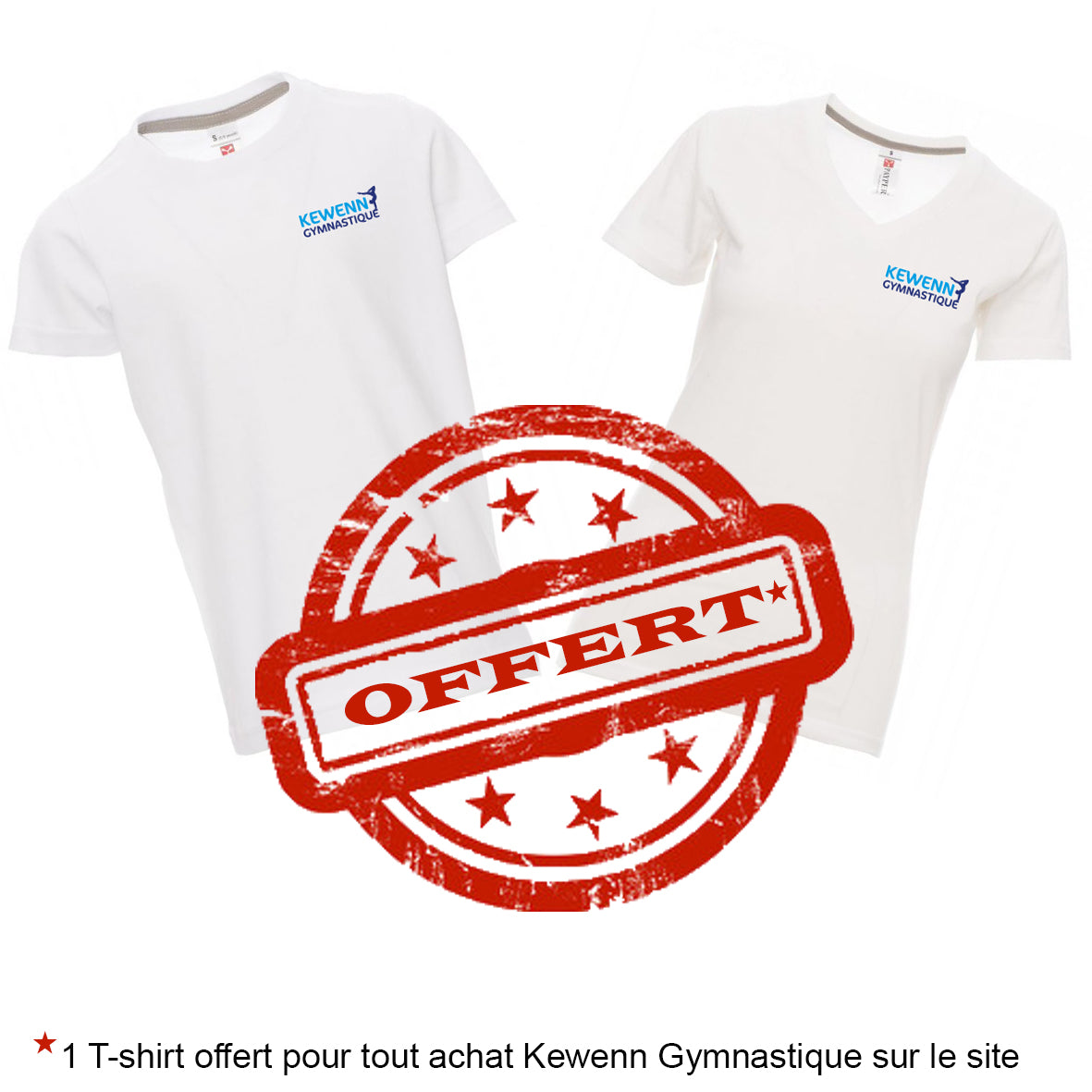 Tee-shirt V-NECK LADY ou SUNSET KIDS Kewenn Gymnastique